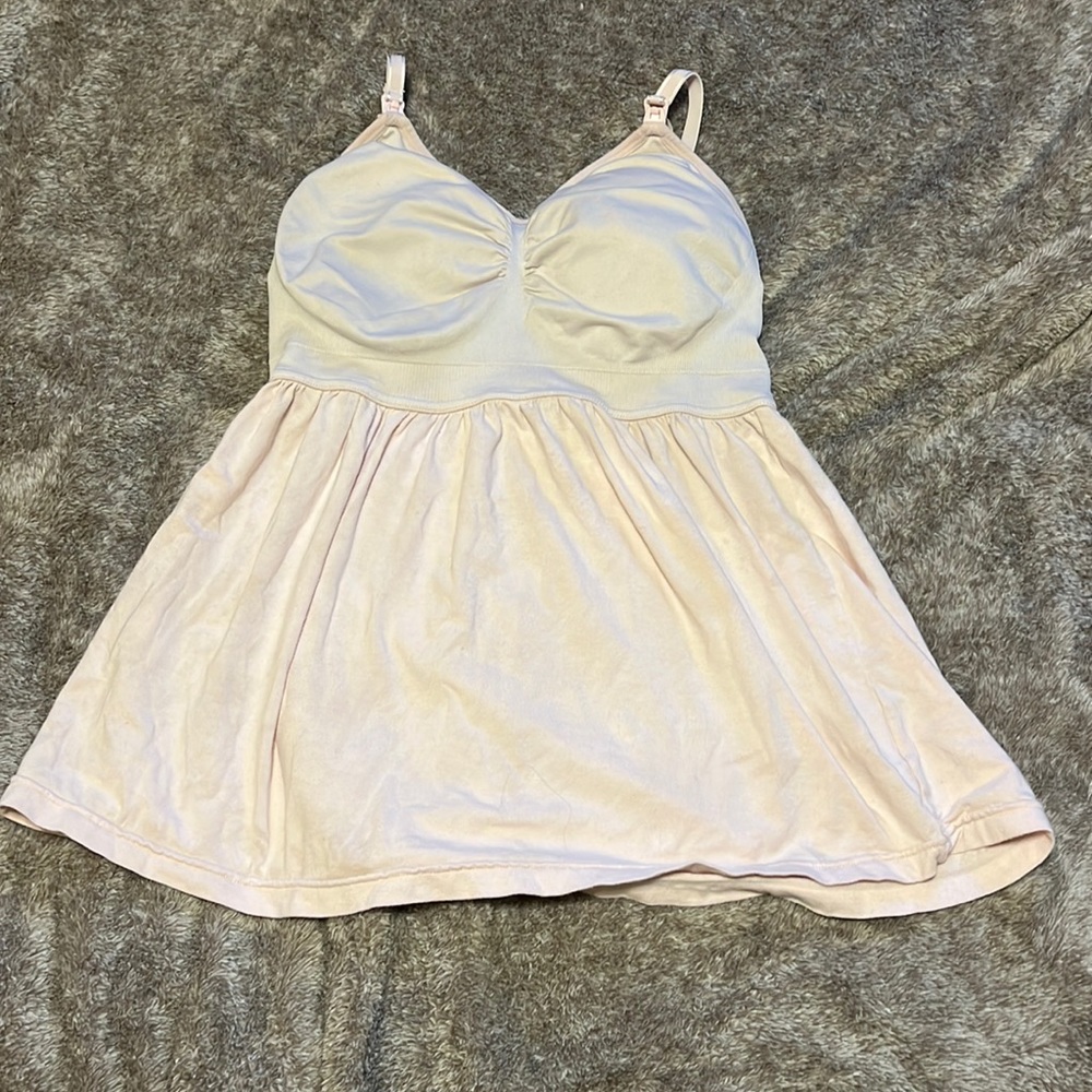 Motherhood Maternity Nursing Cami with padded bra area, size large
